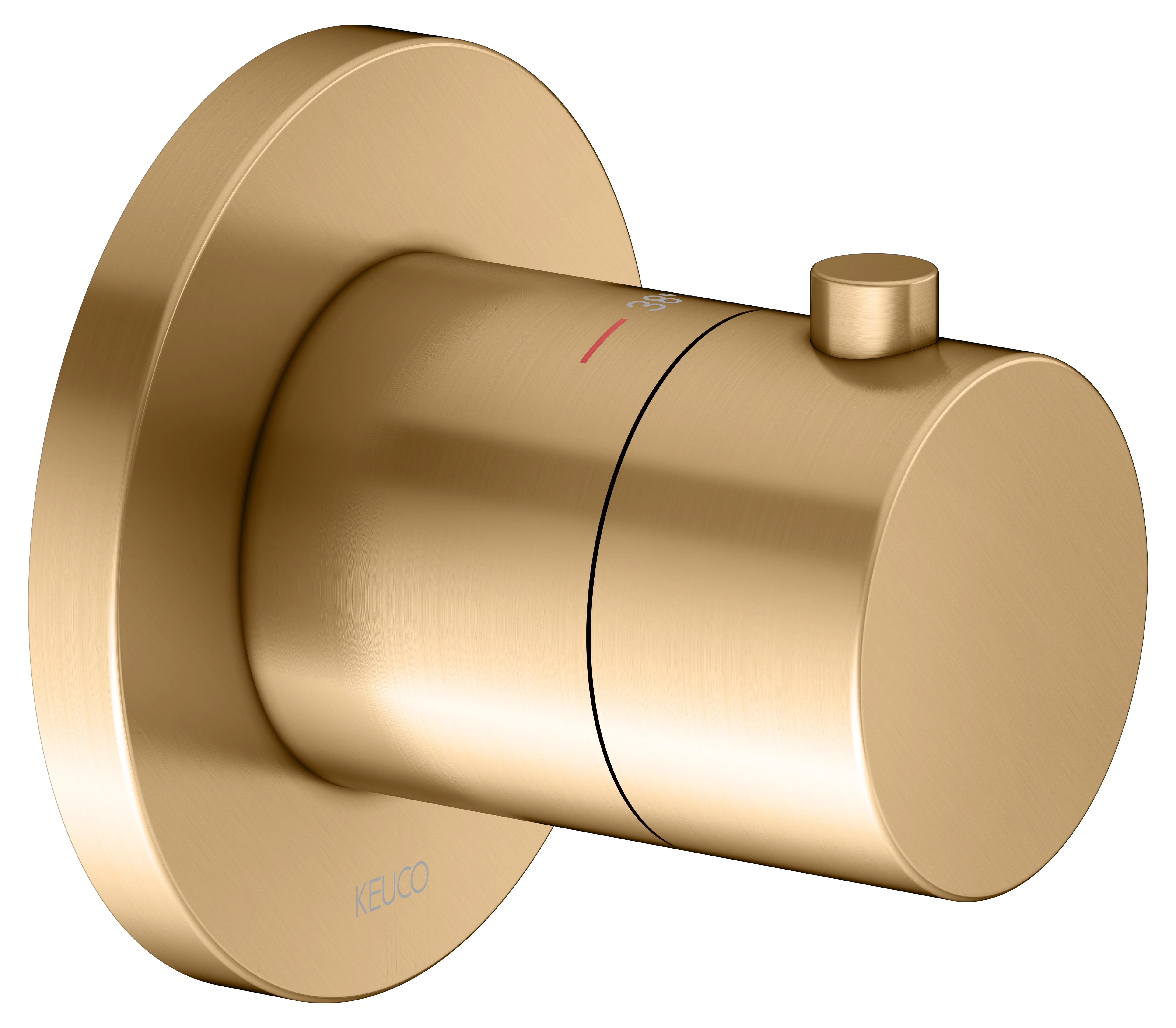 IXMO Thermostatarmatur UP DN15 Messing gebürstett rund IXMO Thermostatarmatur UP DN15 Messing gebürstett rund