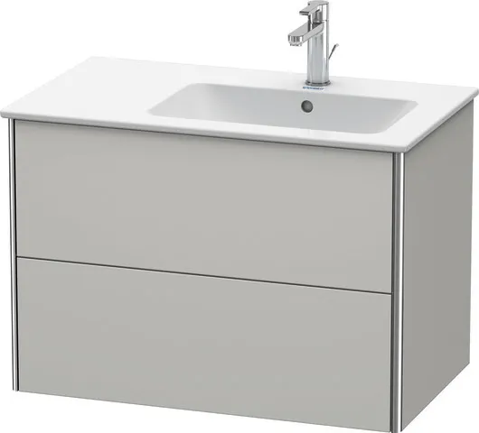 Duravit Waschtischunterschrank wandhängend „XSquare“ 81 × 56 × 47,8 cm Betongrau Matt