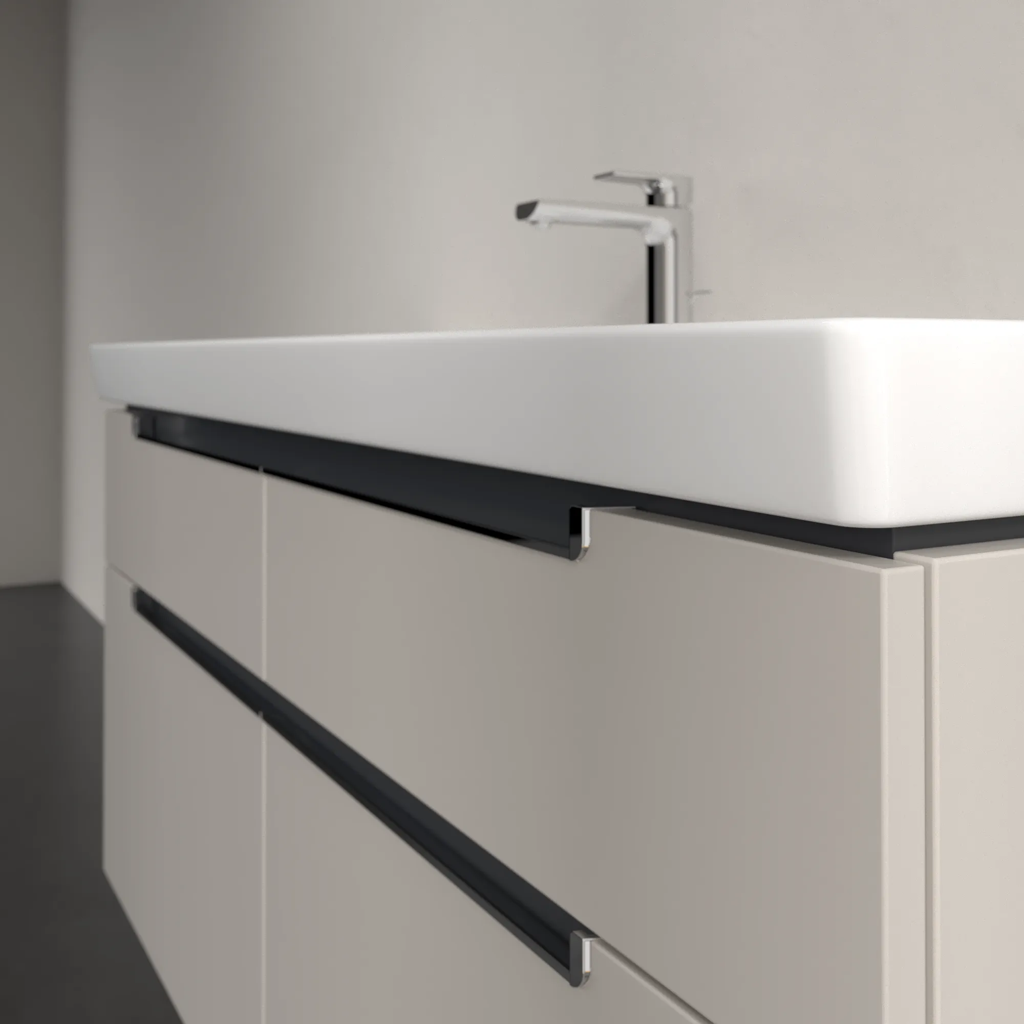 Villeroy & Boch Waschtischunterschrank „Subway 2.0“ 128,7 × 59 × 44,9 × 44,9 cm Soft Grey, mittig, ohne Beleuchtung Villeroy & Boch Waschtischunterschrank „Subway 2.0“ 128,7 × 59 × 44,9 × 44,9 cm Soft Grey, mittig, ohne Beleuchtung