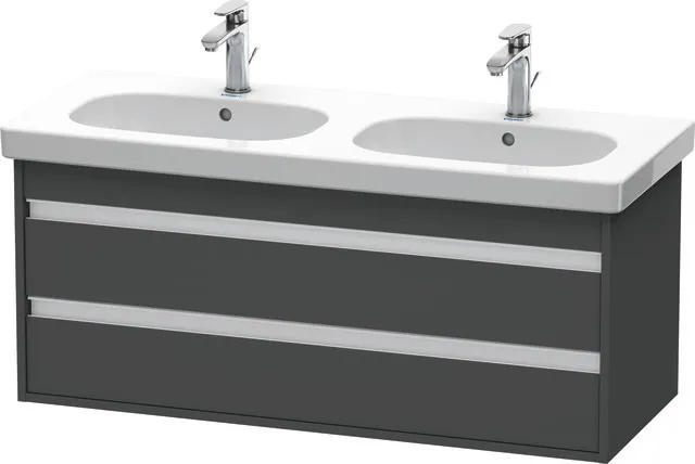 Duravit Waschtischunterschrank wandhängend „Ketho“ 115 × 48 × 45,5 cm Graphit Matt