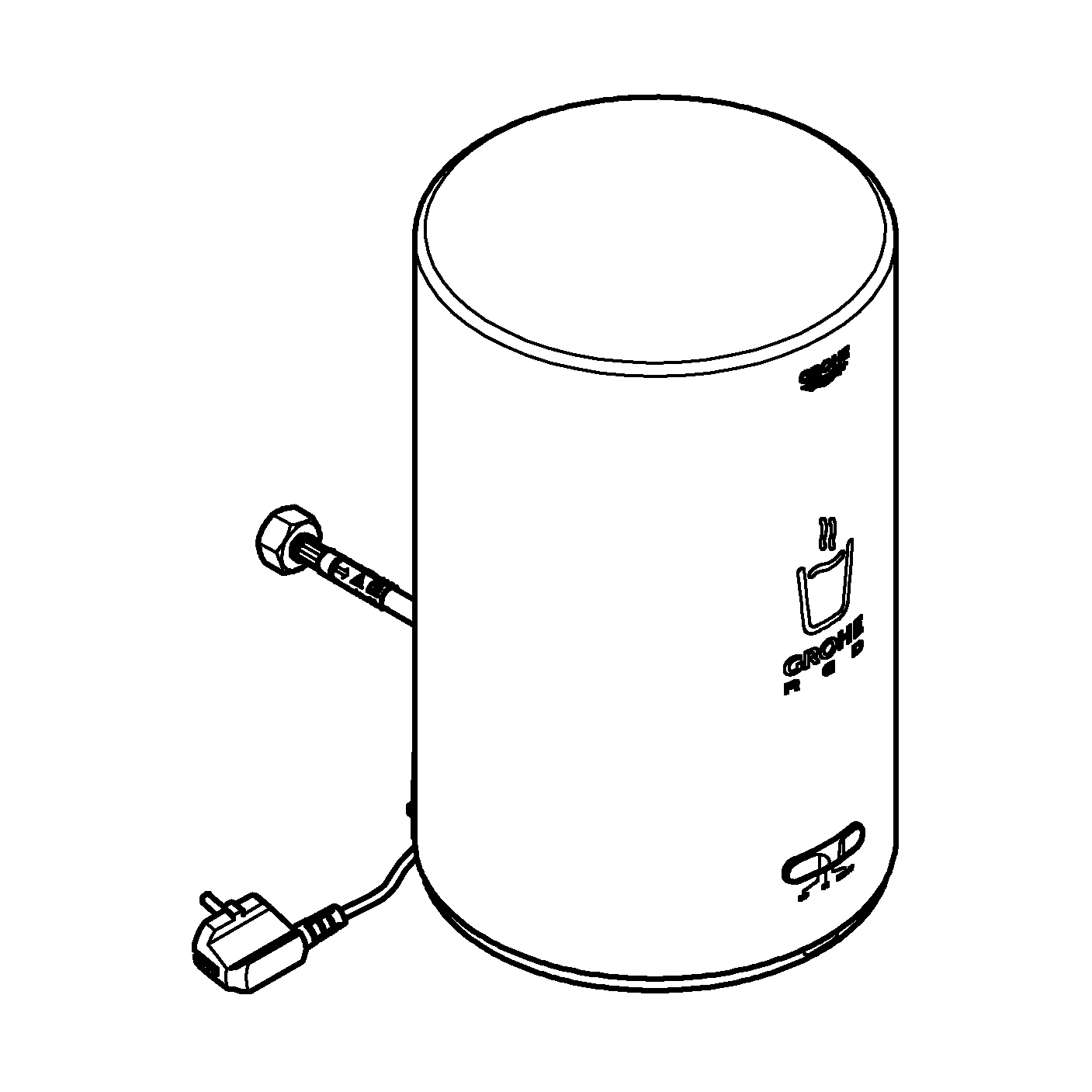 Boiler Red 40830_1, Größe M, Hochdruckboiler für kochendes und warmes Wasser, 3 Liter kochendes Wasser, 4 Liter Gesamtkapazität