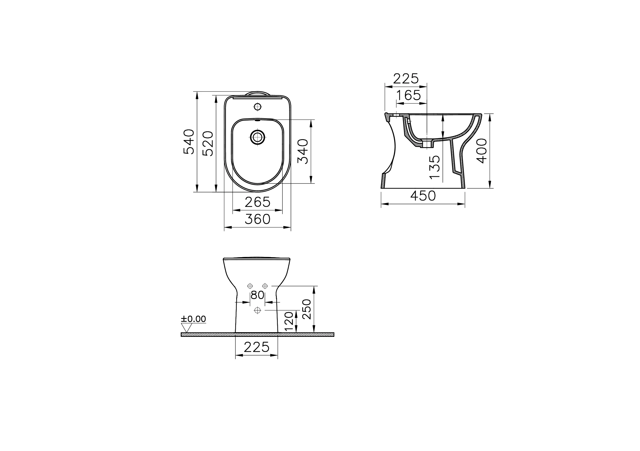 New S20 Round Stand-Bidet 36 x 54 cm (BxT) open back Weiß Hochglanz New S20 Round Stand-Bidet 36 x 54 cm (BxT) open back Weiß Hochglanz