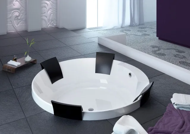 Hoesch Badewanne „Aviva“ rund ⌀ 180 × 48,5 cm in Weiß