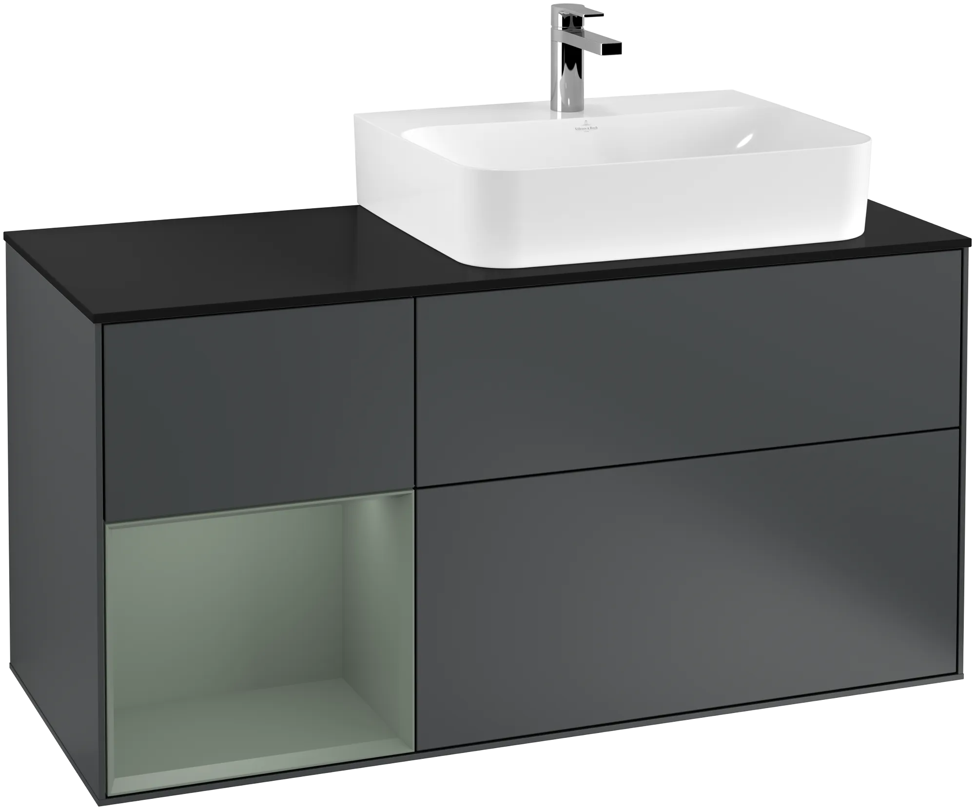Villeroy & Boch Finion Waschbeckenunterschrank F14, 1200x603x501mm, Midnight Blue Matt Lacquer