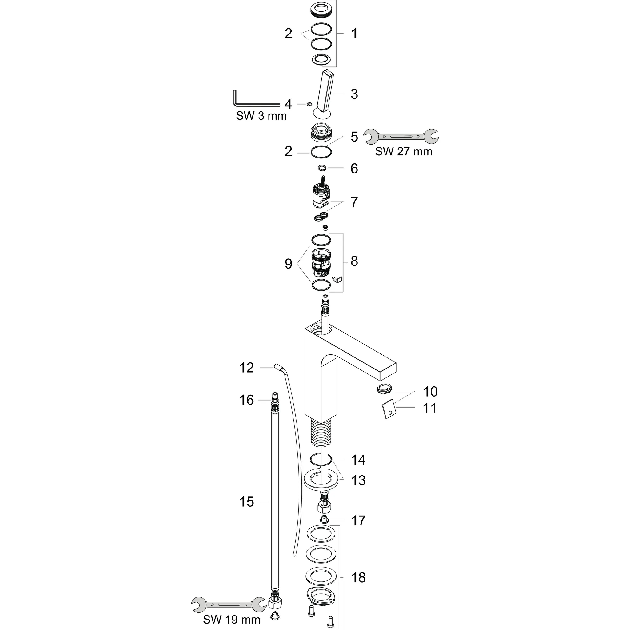 Hansgrohe AXOR Citterio Einhebel-Waschtischmischer 160 mit Pingriff und Zugstangen-Ablaufgarnitur, Chrom Hansgrohe AXOR Citterio Einhebel-Waschtischmischer 160 mit Pingriff und Zugstangen-Ablaufgarnitur, Chrom