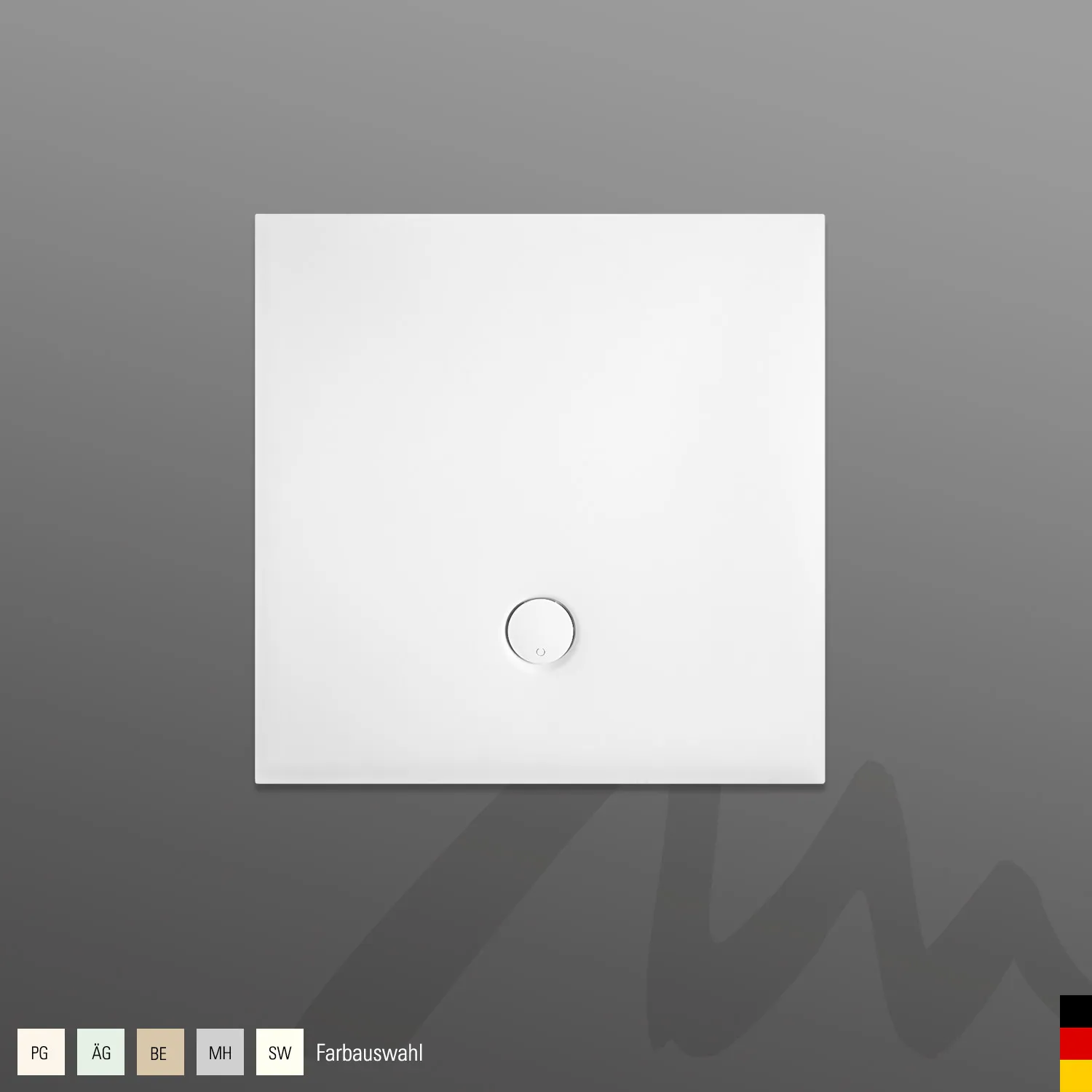 Mauersberger Acryl-Duschfläche isca 100⁄100 1000x1000x110, Farbgruppe: 2 Mauersberger Acryl-Duschfläche isca 100⁄100 1000x1000x110, Farbgruppe: 2