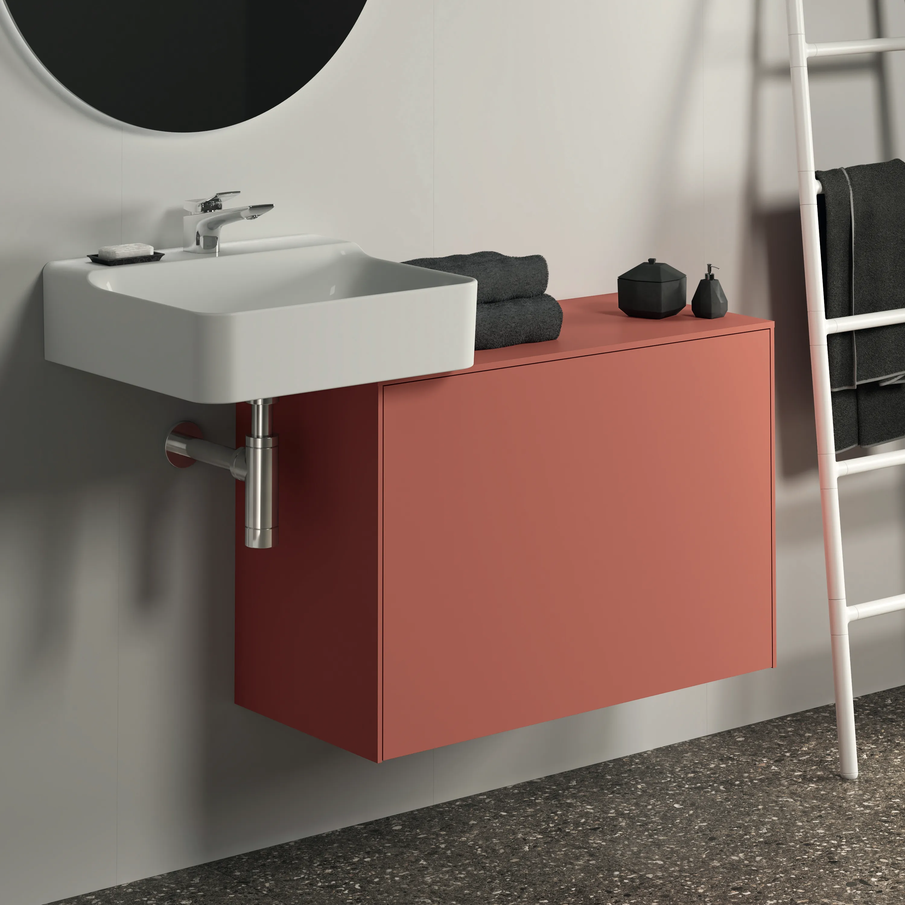 Ideal Standard Waschtischunterschrank „Conca“ 80,2 × 55 × 37,3 cm Sunset matt lackiert Ideal Standard Waschtischunterschrank „Conca“ 80,2 × 55 × 37,3 cm Sunset matt lackiert
