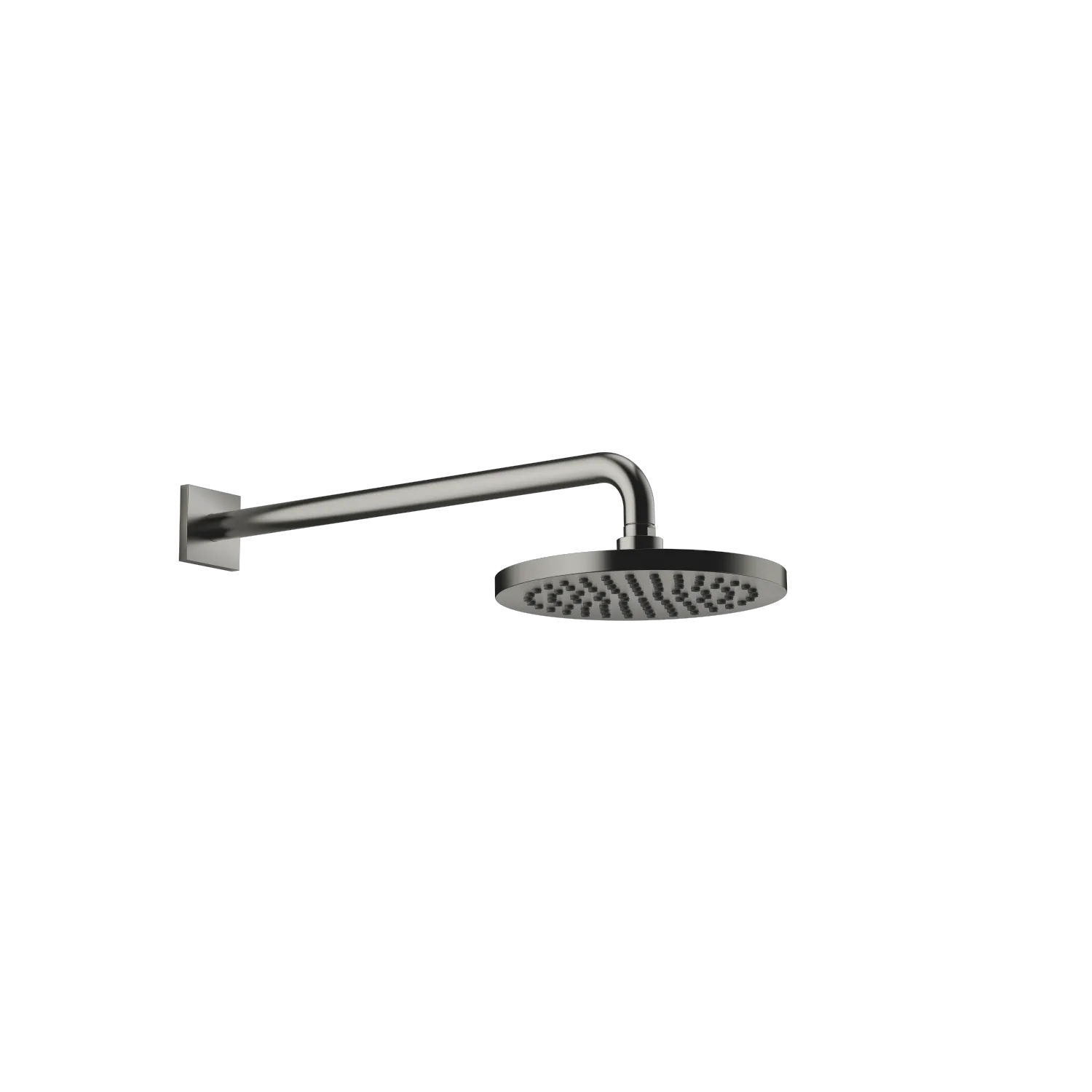 Dornbracht Regenbrause mit Wandanbindung SERIENSPEZIFISCH Dark Platinum gebürstet - 220 mm, Durchfluss max. 9 l/min, Ausladung 450 mm