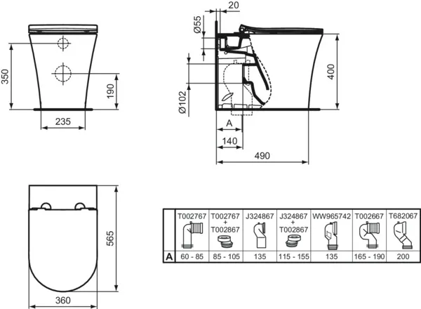 WC „LaDolceVita“ 36 × 40 × 56,5 cm WC „LaDolceVita“ 36 × 40 × 56,5 cm