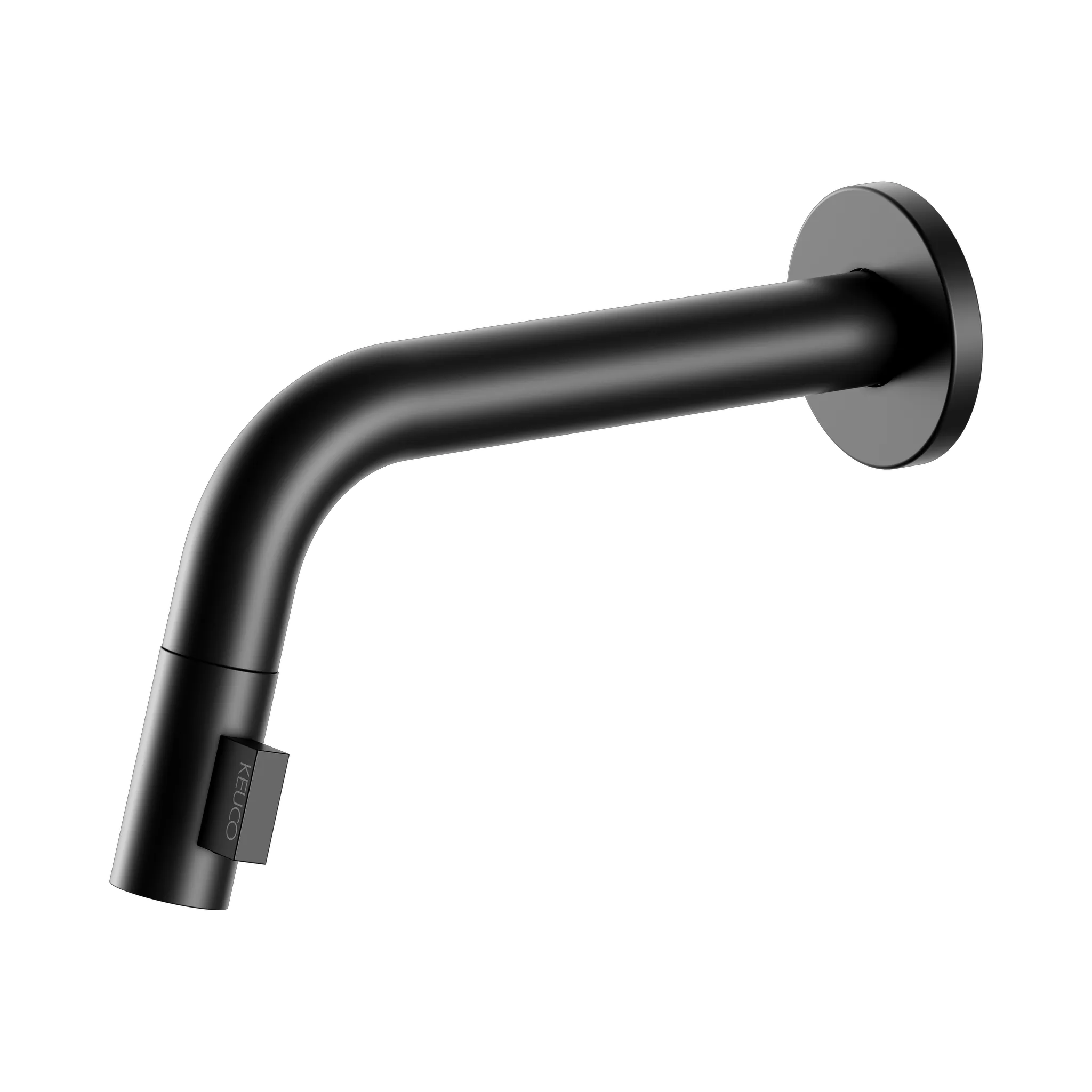 IXMO Wandauslaufventil UP für Wandmontage, rund Ausladung 185 mm / IXMO Soft schwarz matt
