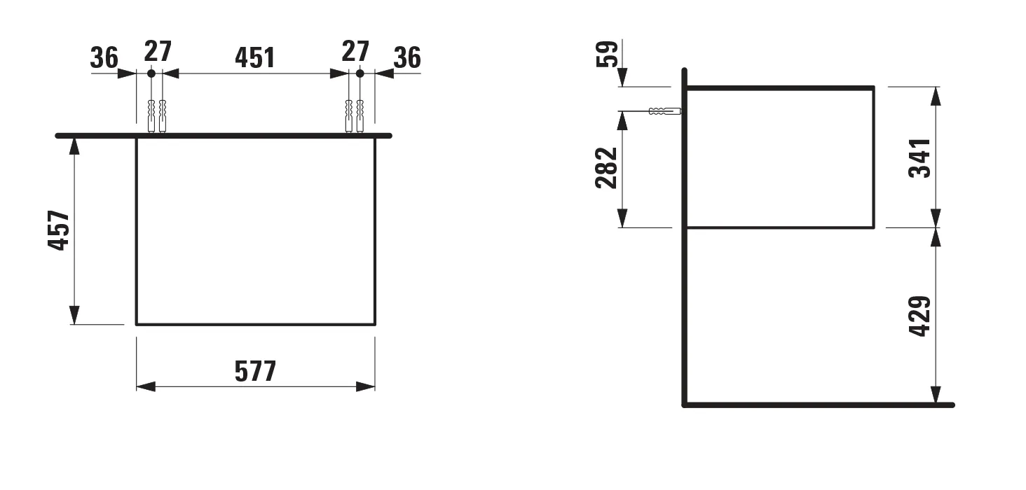 Laufen Sideboard „SONAR“ Weiß matt