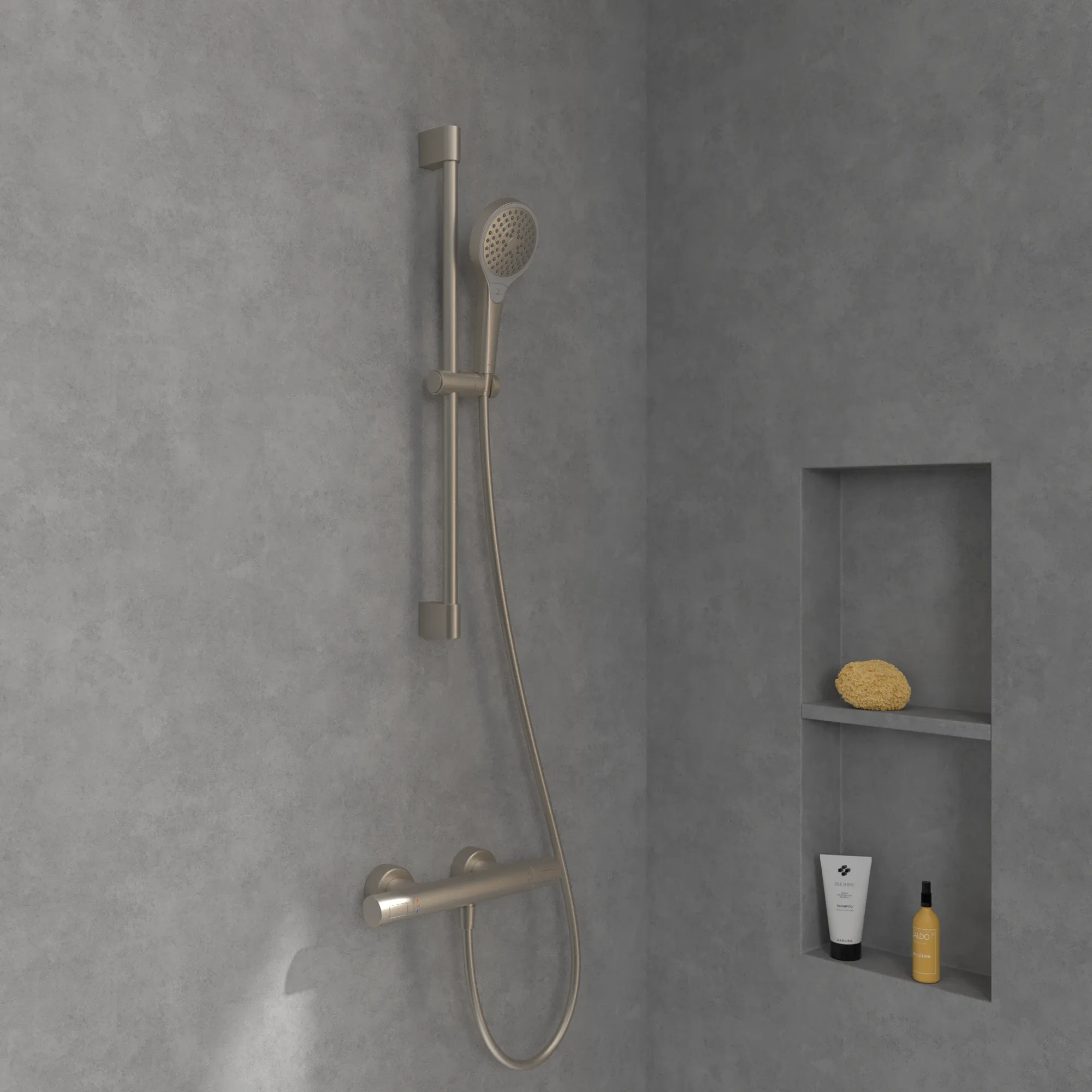 Villeroy & Boch Duschgarnitur „Verve Showers“ mit drei Strahlarten in chrom