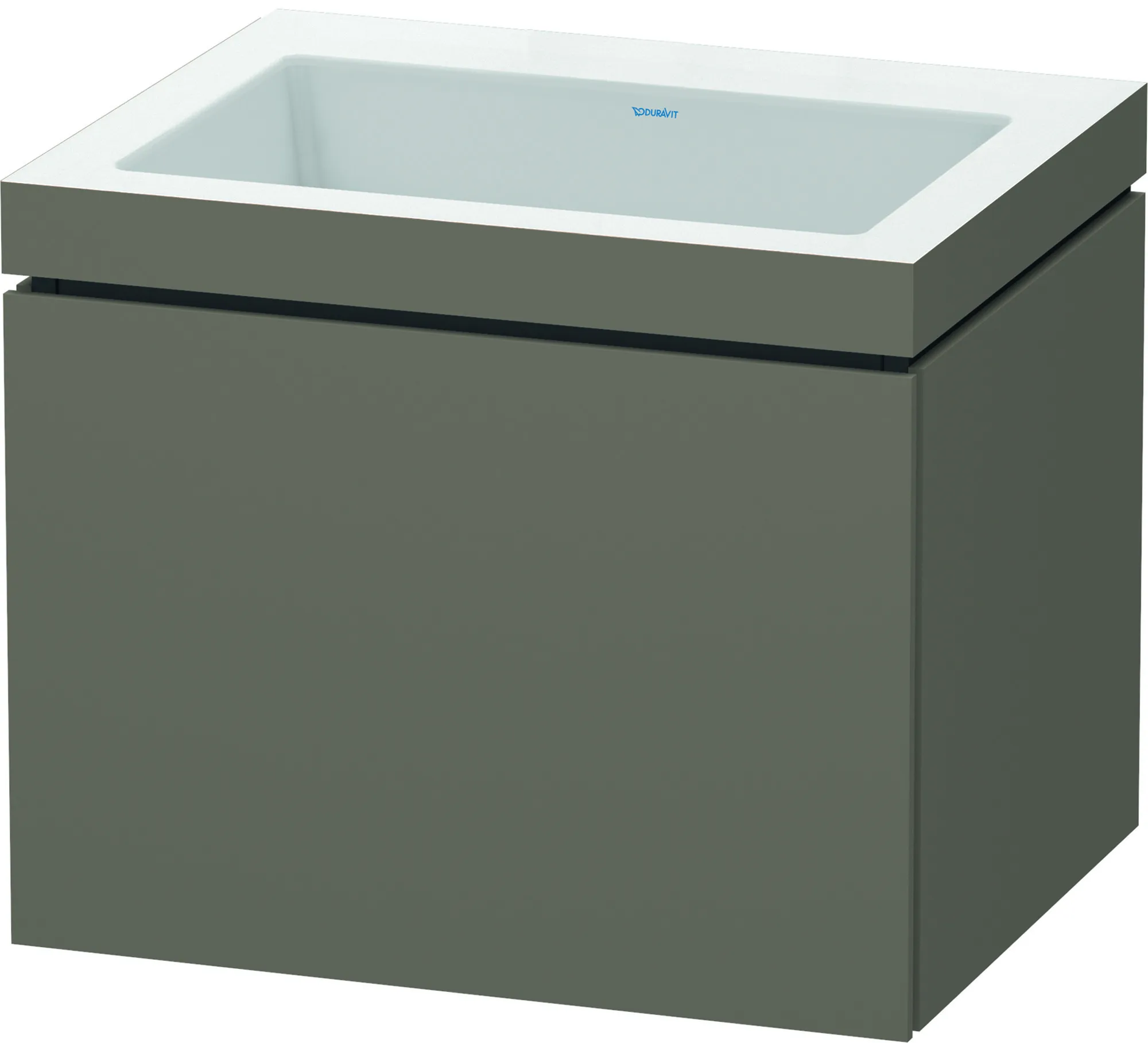 Duravit Möbelset c-shaped Set wandhängend wandhängend „L-Cube“ 60 × 50 × 48 cm Flannel Grey Seidenmatt