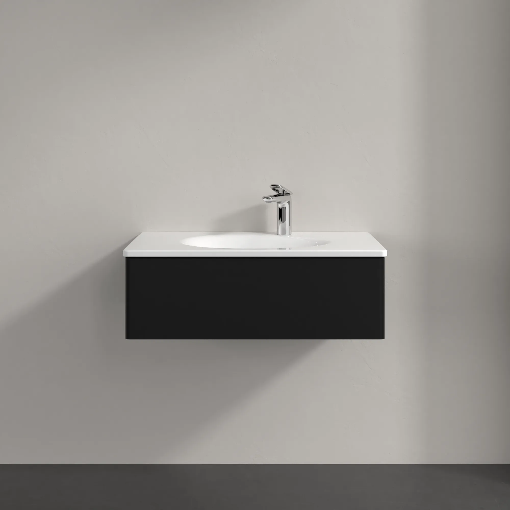 Villeroy & Boch Waschbeckenunterschrank Antao K01, eckig, Black Matt Lacquer, 788 x 256 x 496 mm, Höhe 256 mm, Wanneneinbaumaß 788 mm Villeroy & Boch Waschbeckenunterschrank Antao K01, eckig, Black Matt Lacquer, 788 x 256 x 496 mm, Höhe 256 mm, Wanneneinbaumaß 788 mm
