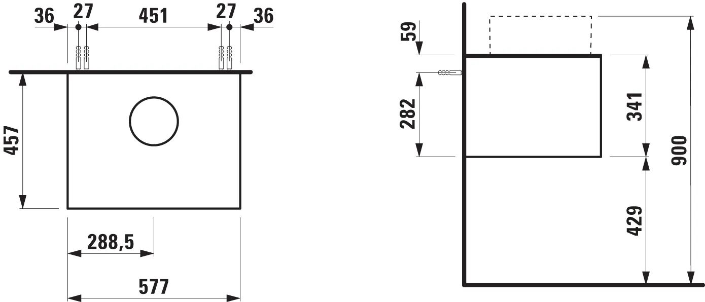 Laufen Waschtischunterbau SONAR 457x577x341, 170 weiß matt Laufen Waschtischunterbau SONAR 457x577x341, 170 weiß matt