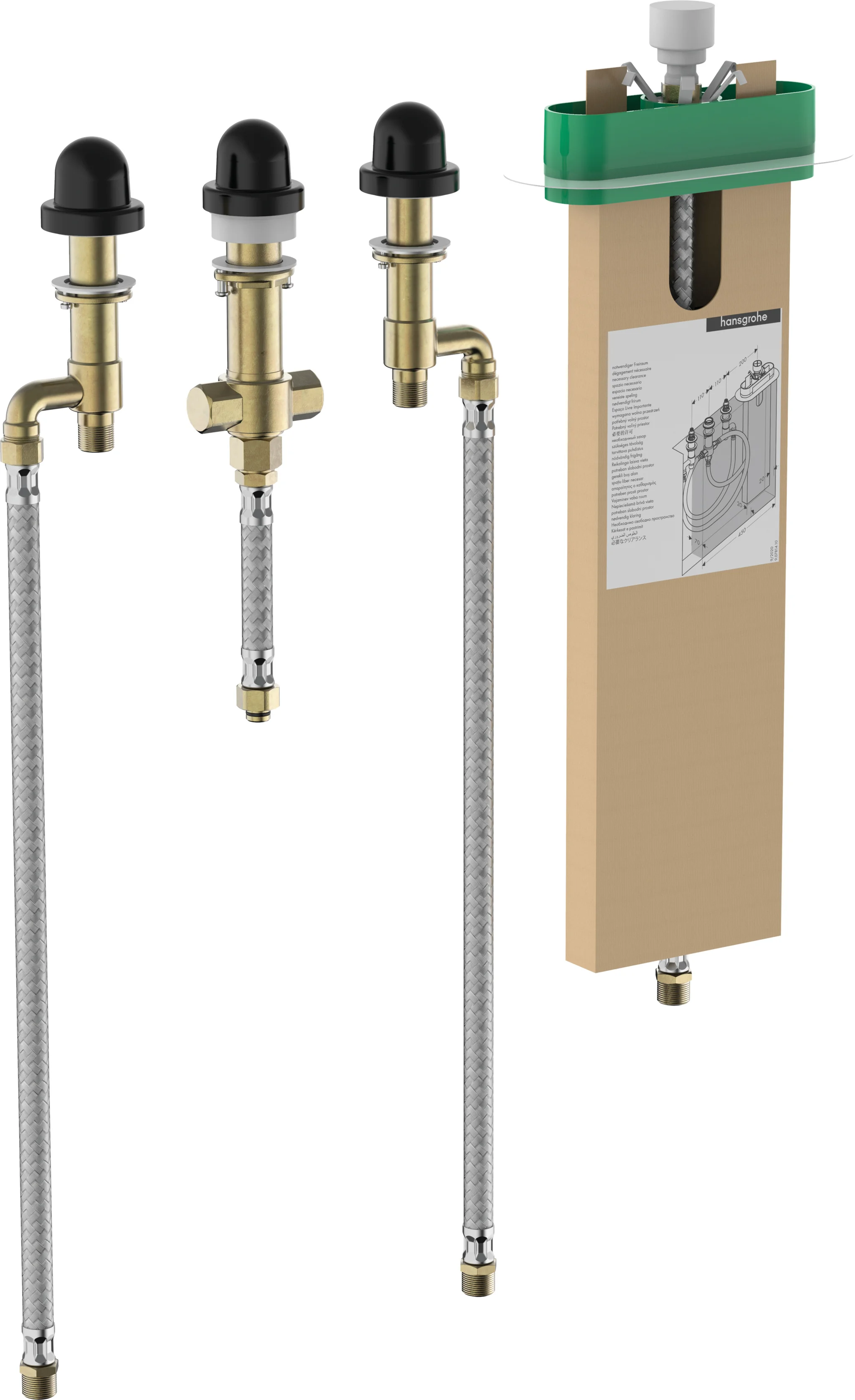 Hansgrohe 4-Loch Wannenarmatur Grundset mit sBox - Anschlussgewinde G 1/2, Anschlussgröße DN15, für Wannenrandbreite mind. 80 mm Hansgrohe 4-Loch Wannenarmatur Grundset mit sBox - Anschlussgewinde G 1/2, Anschlussgröße DN15, für Wannenrandbreite mind. 80 mm