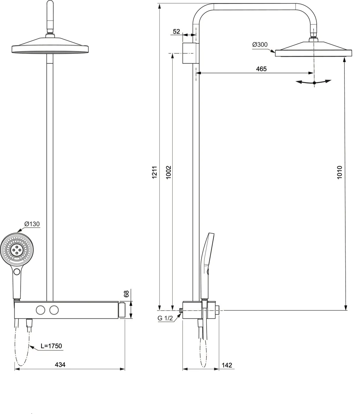 Ideal Standard Duschsystem „Solos“