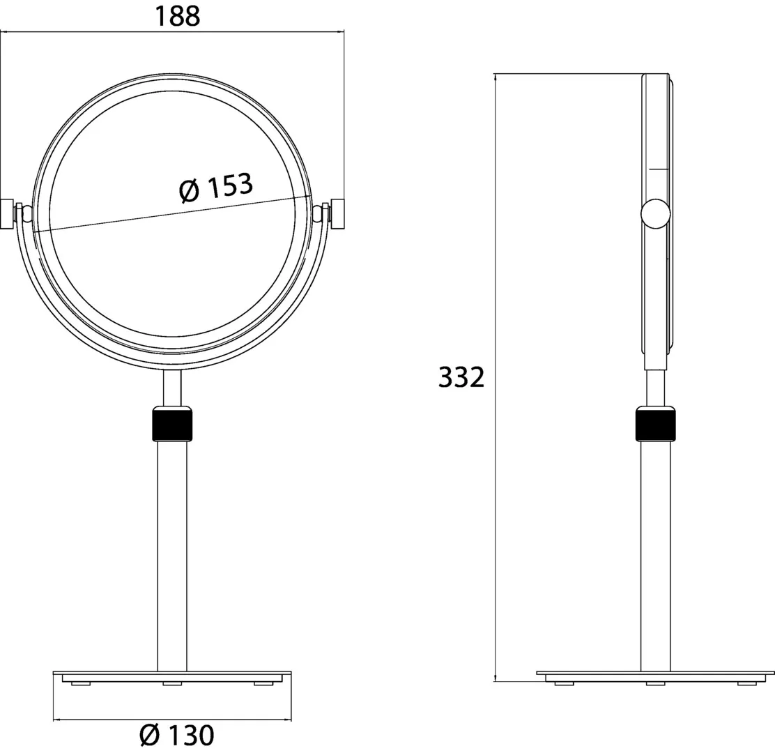 emco Kosmetikspiegel „pure“ Rund in chrom emco Kosmetikspiegel „pure“ Rund in chrom