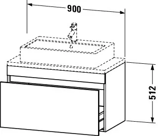 Duravit Waschtischunterschrank wandhängend „DuraStyle“ 90 × 51,2 × 47,8 cm