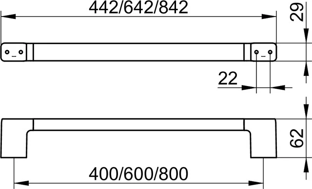 Collection Moll Badetuchhalter 600 mm verchromt Collection Moll Badetuchhalter 600 mm verchromt