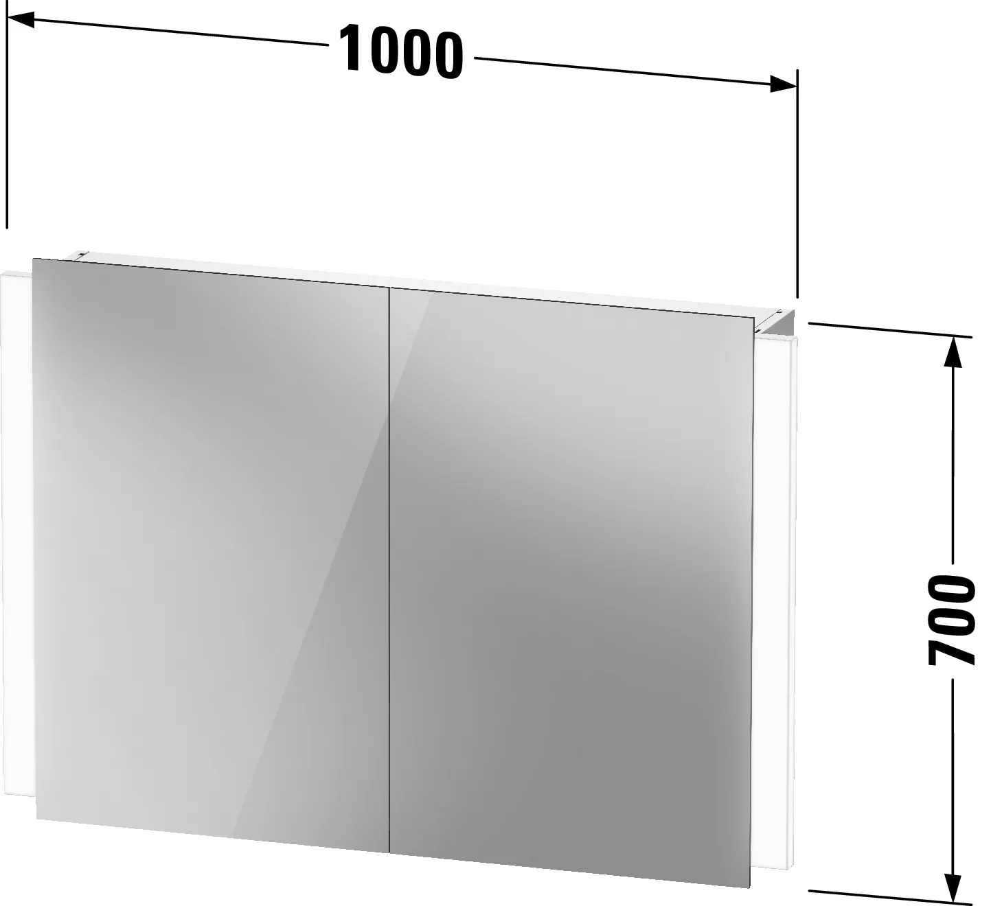 Duravit Spiegelschrank „Ketho.2“ 100 × 70 × 15,7 cm