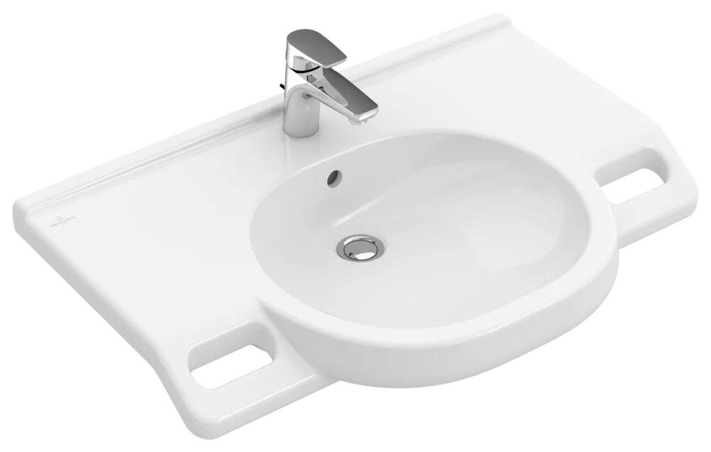 Villeroy & Boch ViCare Waschbecken Oval 810x560mm Weiß Alpin CeramicPlus Villeroy & Boch ViCare Waschbecken Oval 810x560mm Weiß Alpin CeramicPlus