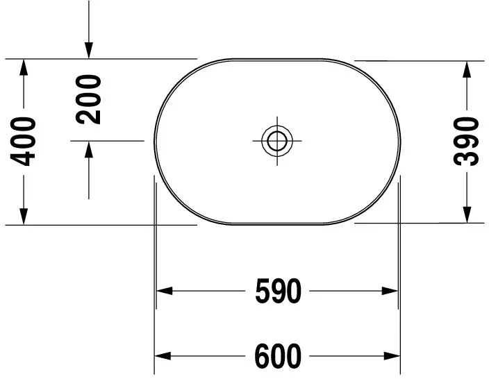 Aufsatzwaschtisch „Luv“, ohne Überlauf Aufsatzwaschtisch „Luv“, ohne Überlauf