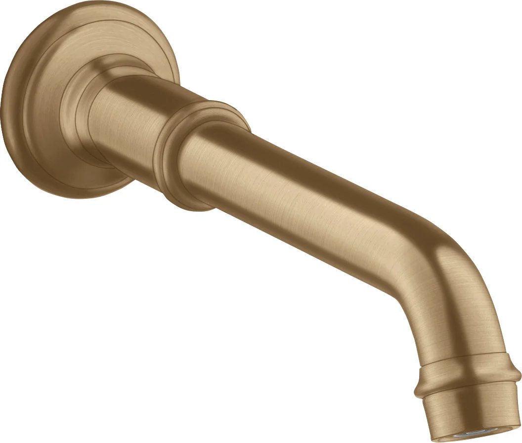 Hansgrohe AXOR Montreux Wanneneinlauf BBR, Brushed Bronze, Ausladung 220 mm, max. Durchfluss 20 l/min, Normalstrahl
