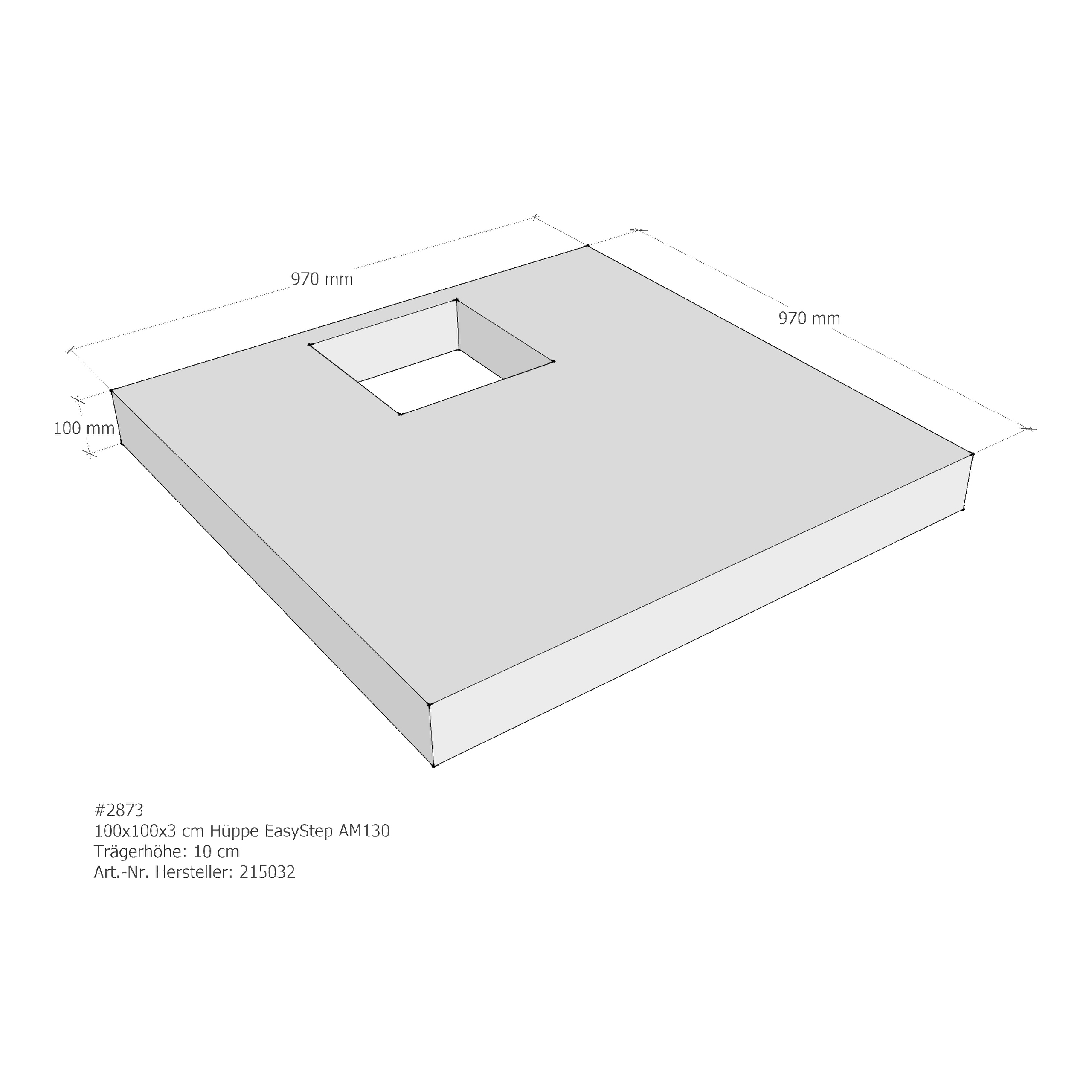 Duschwannenträger für Hüppe EasyStep 100 × 100 × 3 cm