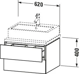 Duravit Waschtischunterschrank wandhängend „L-Cube“ 62 × 40 × 54,7 cm