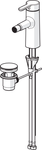 Einhebelmischer Bidet-Batt DESIGNO Style 5173 Zugstangenablaufgarnitur Ausladung 117 DN15 Chrom Einhebelmischer Bidet-Batt DESIGNO Style 5173 Zugstangenablaufgarnitur Ausladung 117 DN15 Chrom