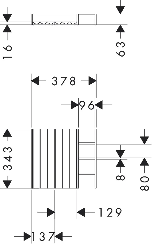 IntraStoris Schubkasteninneneinteilung Set 340 Waschtischunterschrank 780/475, 780/550 und 1560/540 Eiche Natur