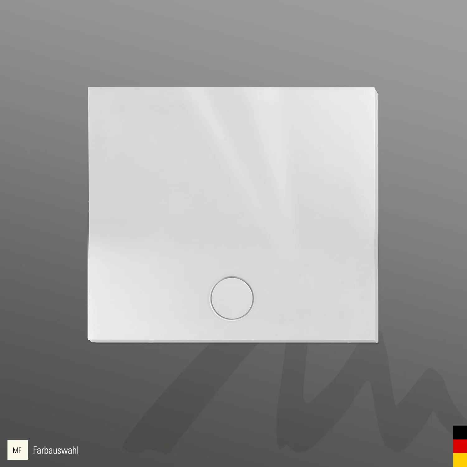 Mauersberger Duschwanne „davisi“ 1000 × 900 mm in Reinweiß (matt)