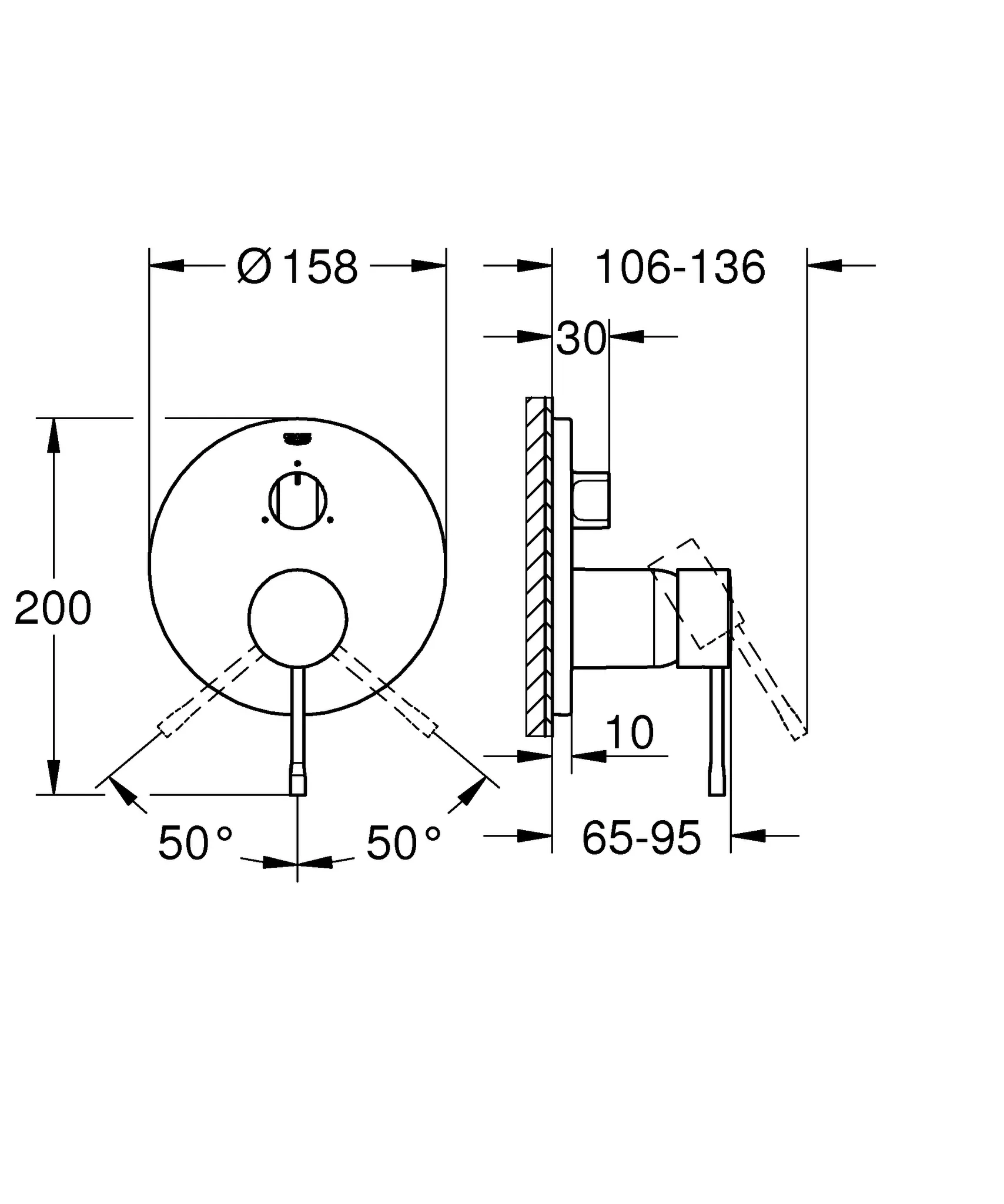 Grohe Essence Einhandbatterie 24169_1, 3-Wege Umstellung, Fertigmontageset für Grohe Rapido SmartBox Grohe Essence Einhandbatterie 24169_1, 3-Wege Umstellung, Fertigmontageset für Grohe Rapido SmartBox