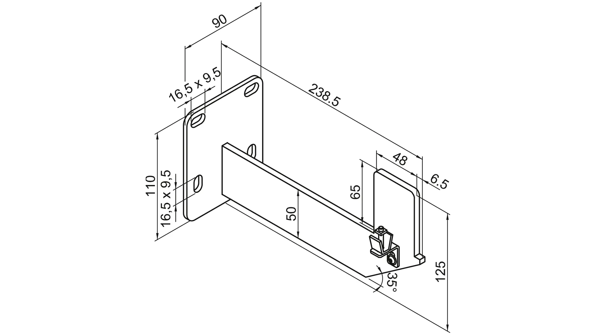 Zubehör Wandkonsole WMORV-R4, RAL 9016 Zubehör Wandkonsole WMORV-R4, RAL 9016
