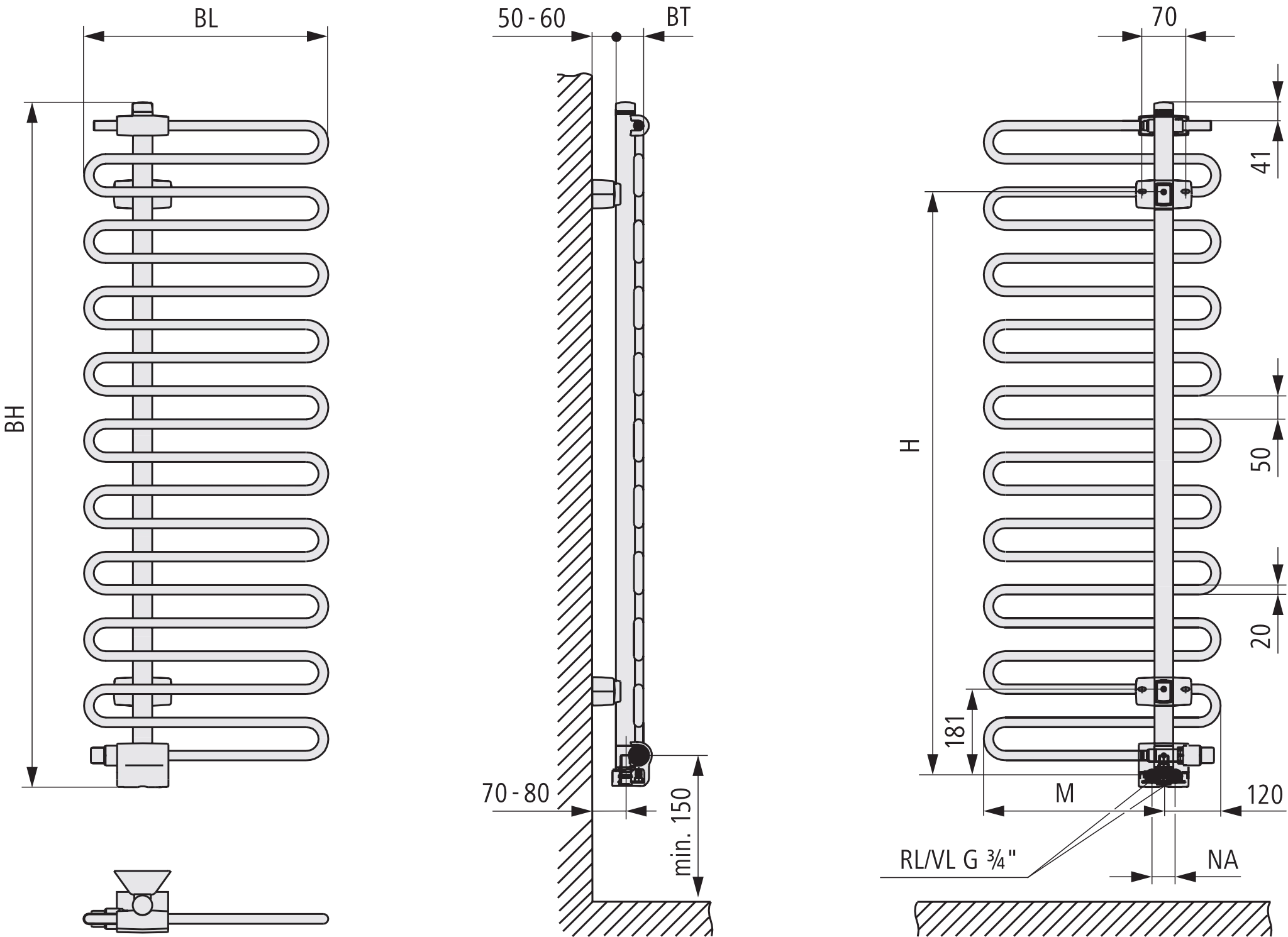 Kermi Design-Heizkörper „Icaro®“ 40 × 144,6 cm in Graphit Metallic Kermi Design-Heizkörper „Icaro®“ 40 × 144,6 cm in Graphit Metallic