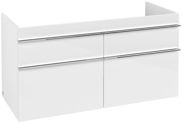 Villeroy & Boch Waschtischunterschrank „Venticello“ für Schrank-Doppelwaschtisch 115,3 × 59 × 50,2 × 50,2 cm in Glossy White, mittig