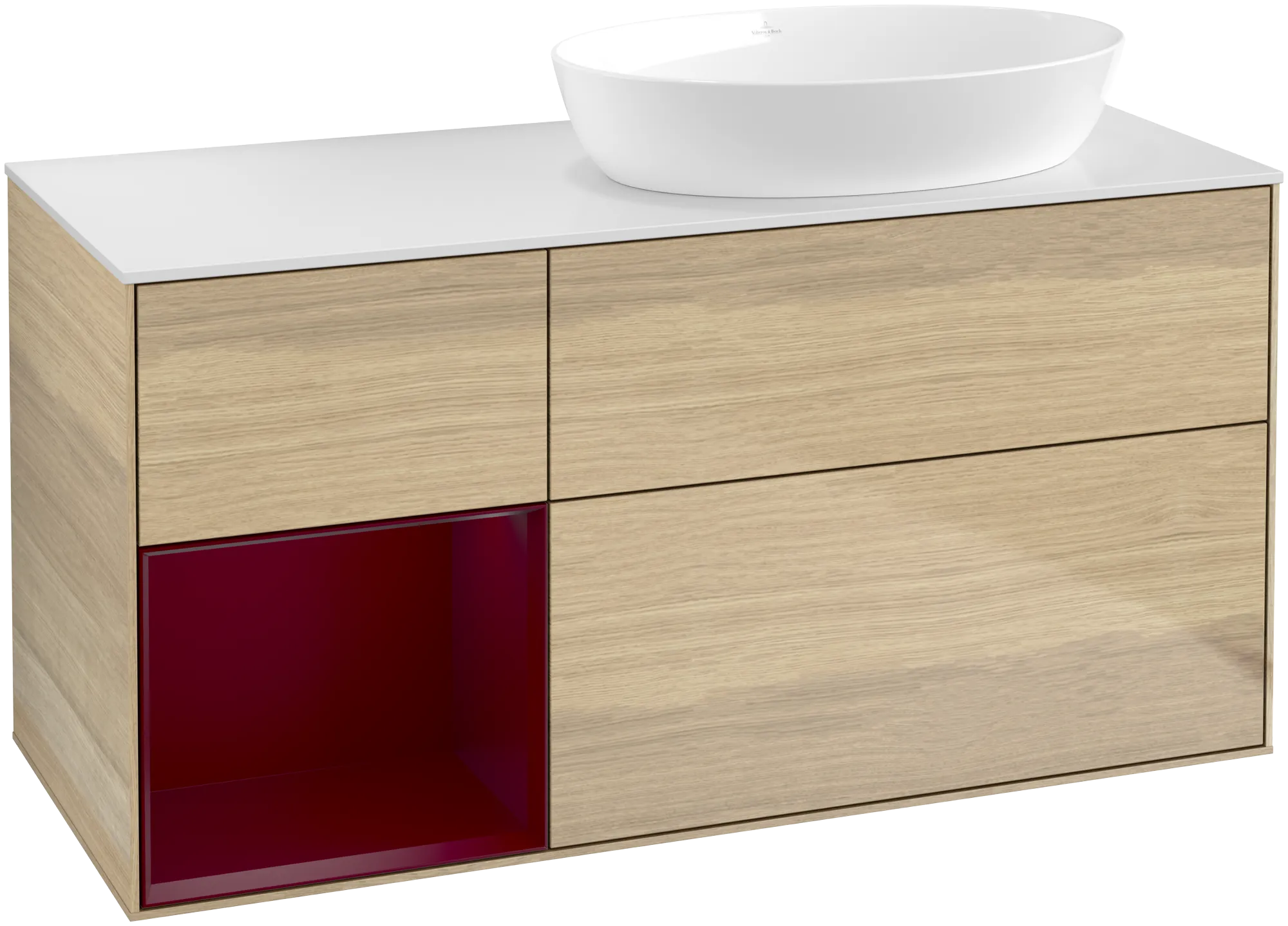 Villeroy & Boch Waschbeckenunterschrank Finion FA4, 1200x603x501mm, mit Beleuchtung, 3 Auszüge