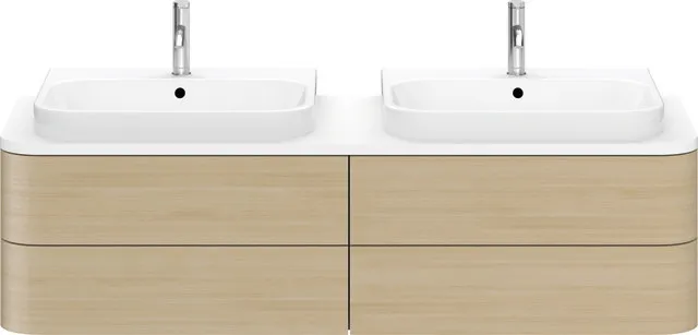 Duravit Waschtischunterschrank wandhängend „Happy D.2 Plus“ 160 × 40,8 × 55 cm Mediterrane Eiche Duravit Waschtischunterschrank wandhängend „Happy D.2 Plus“ 160 × 40,8 × 55 cm Mediterrane Eiche