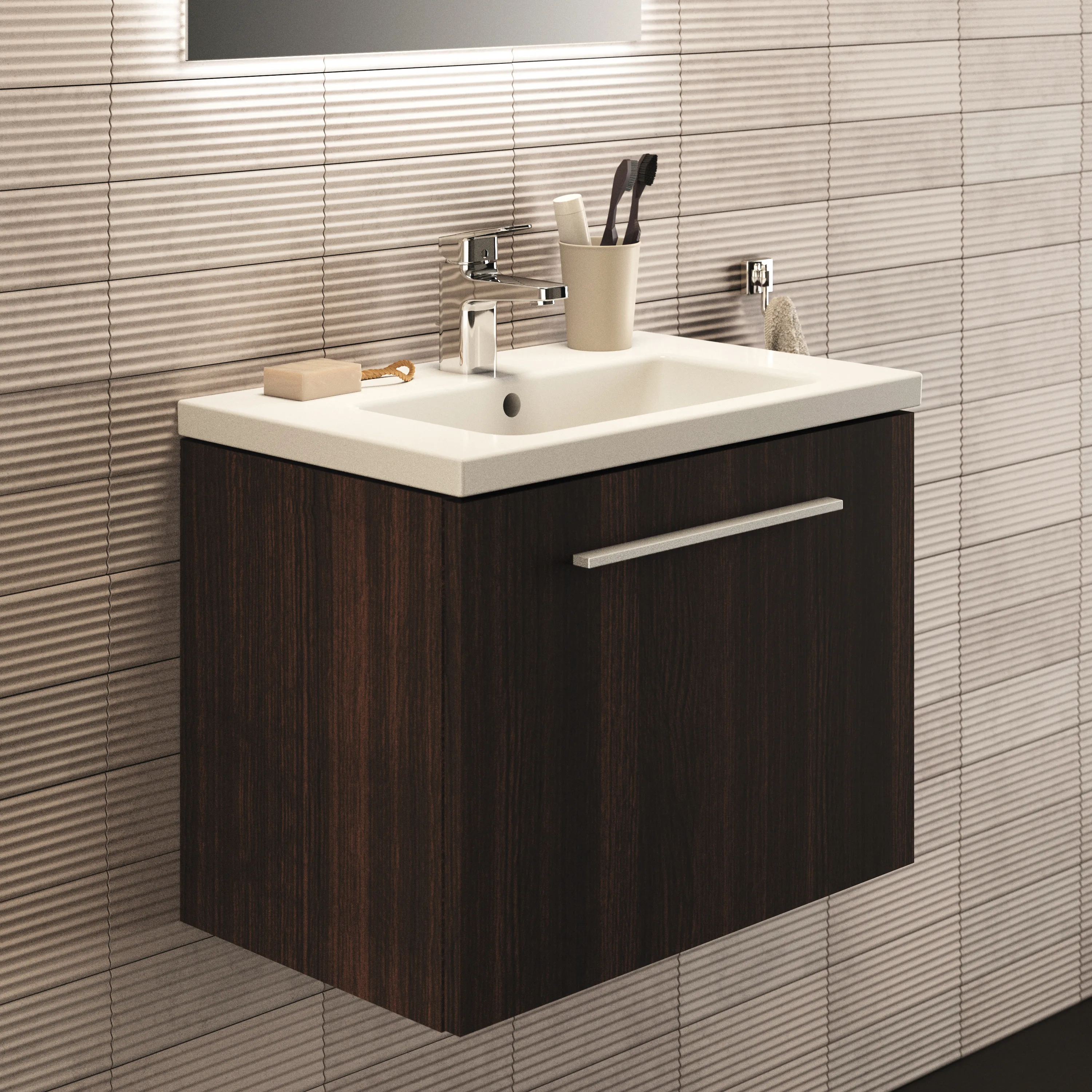 Ideal Standard Waschtischunterschrank „i.lifeS“ 60 × 44 × 37,5 cm Coff ee Oak