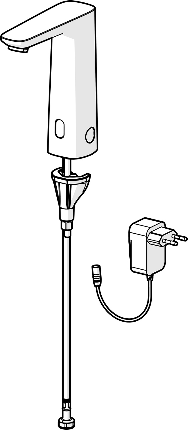 Hansa Waschtischarmatur, elektronisch „Electra“ Ausladung 118 mm in Chrom Hansa Waschtischarmatur, elektronisch „Electra“ Ausladung 118 mm in Chrom