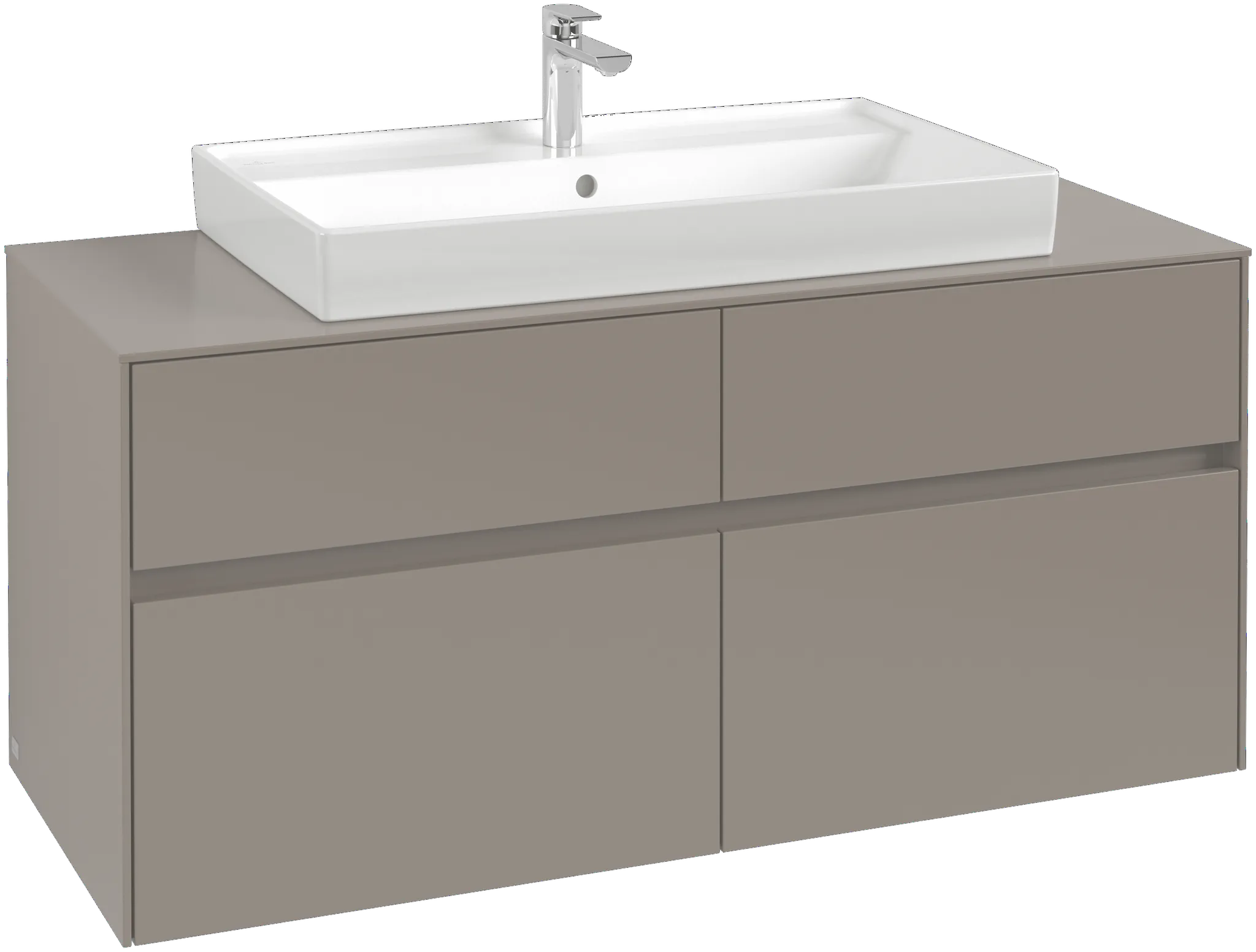 Villeroy & Boch Waschtischunterschrank „Collaro“ 1200 × 548 × 500 mm Nordic Oak, mit Beleuchtung, für Becken mittig