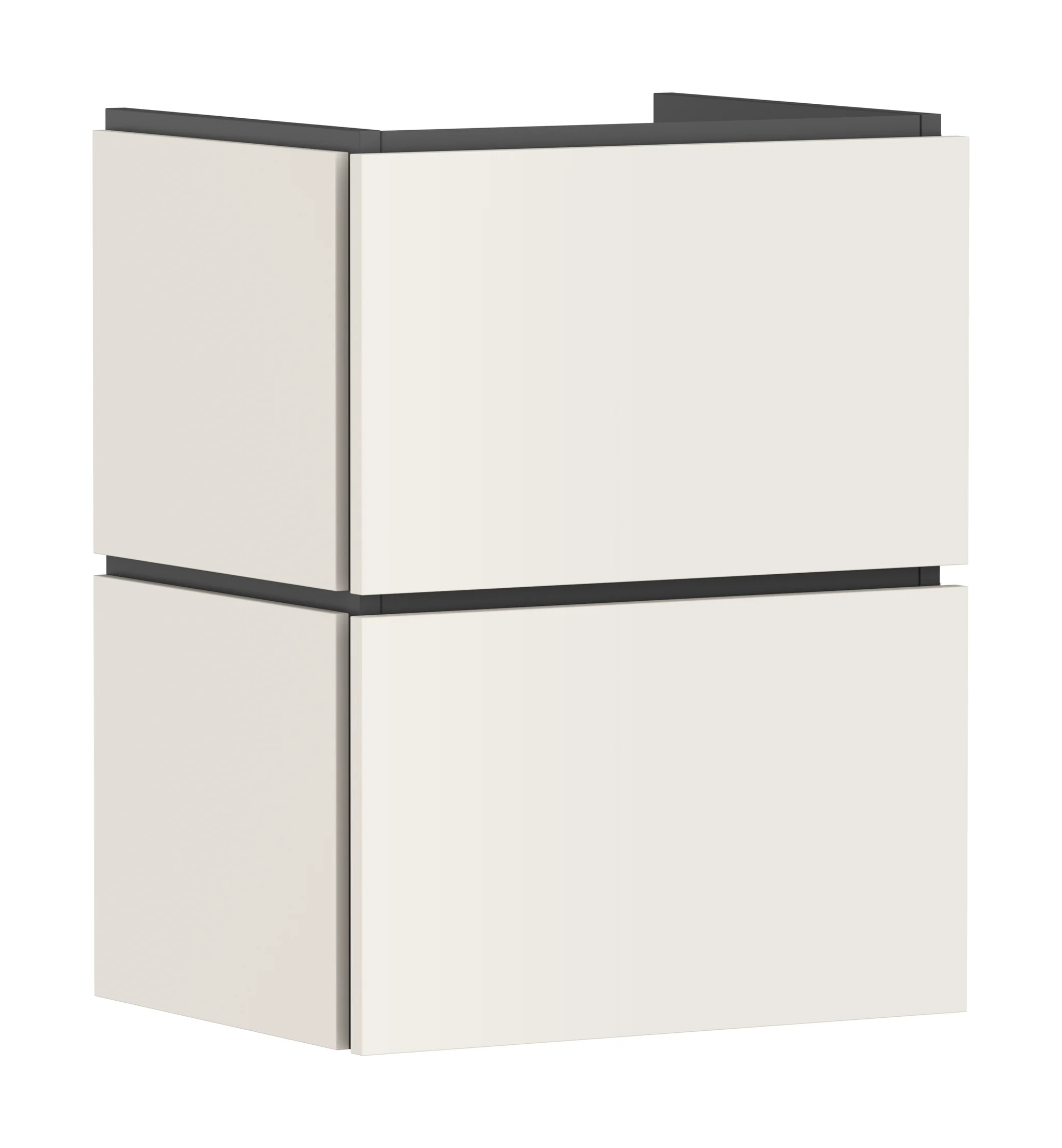 Hansgrohe Waschtischunterschrank Xilesa E, Sandbeige Matt, 480x380 mm, 2 Schubkästen PushOpen mit SoftClose, wandmontiert