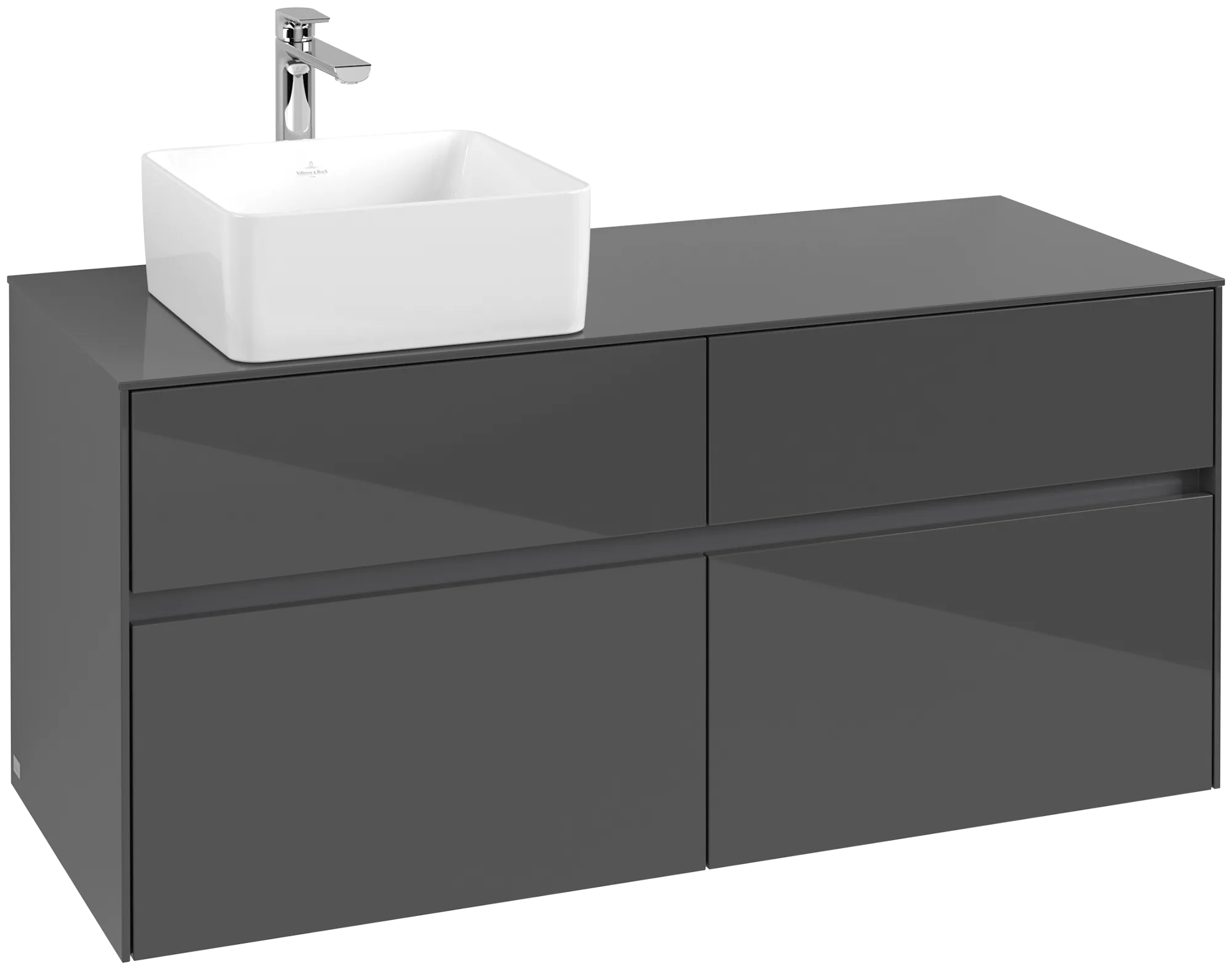 Villeroy & Boch Collaro Waschbeckenunterschrank C04200 Glossy Grey