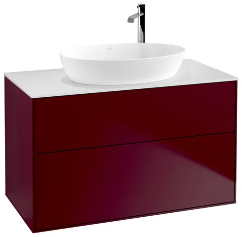 Villeroy & Boch Waschtischunterschrank „Finion“ für Schrankwaschtisch 1000 × 603 × 501 mm Peony Matt Lacquer, für Becken mittig, mit Hahnlochbohrung Villeroy & Boch Waschtischunterschrank „Finion“ für Schrankwaschtisch 1000 × 603 × 501 mm Peony Matt Lacquer, für Becken mittig, mit Hahnlochbohrung