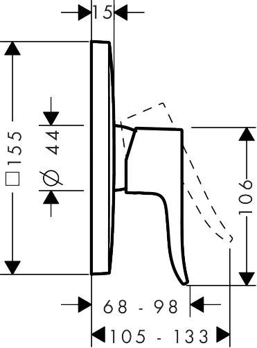 Brausenmischer Unterputz Metris Fertigset eckig chrom Brausenmischer Unterputz Metris Fertigset eckig chrom
