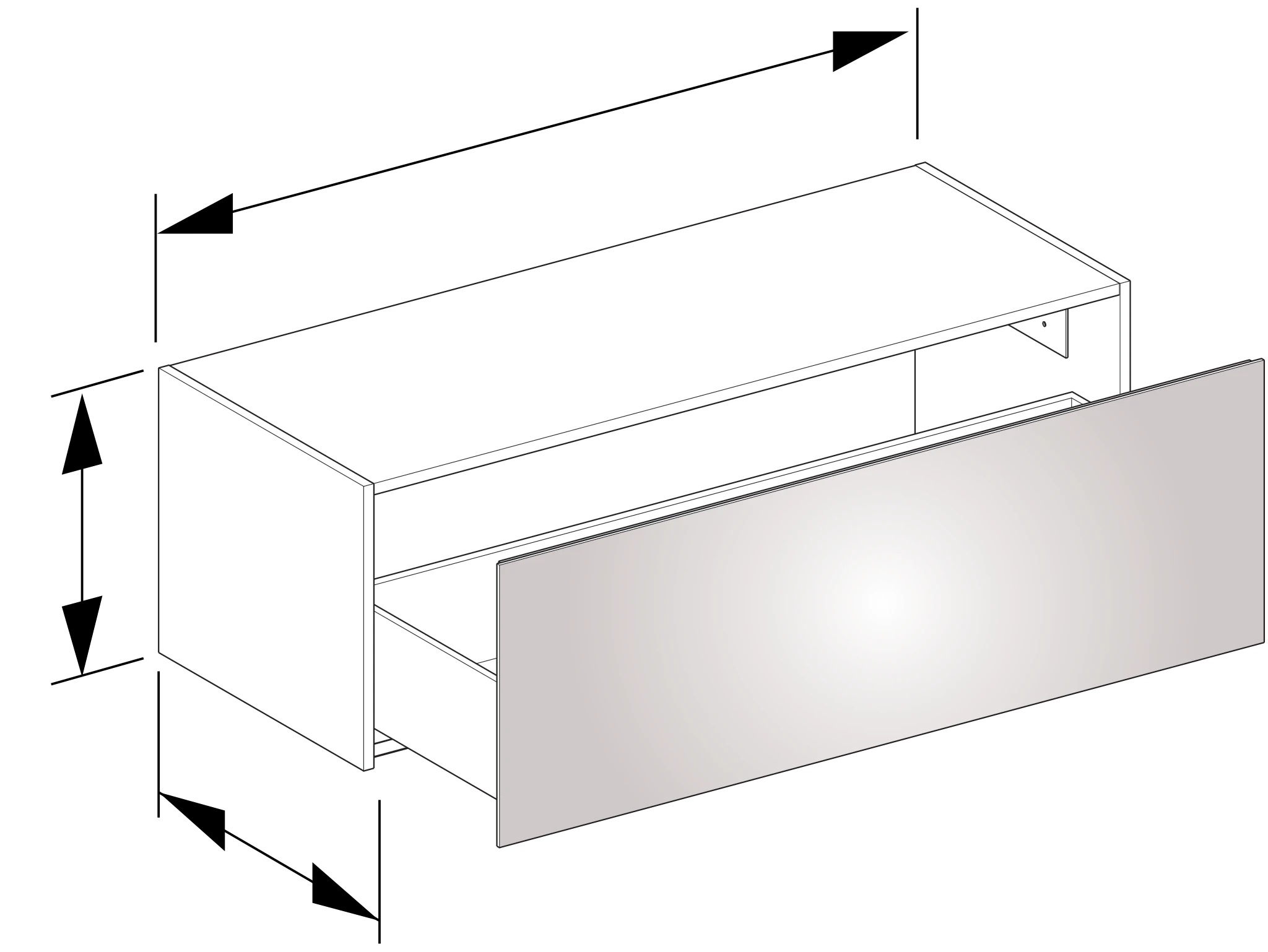 KEUCO Sideboard mit Auszug „X-Line“ Trüffel (Glas), Trüffel (Lack, seidenmatt), ohne Beleuchtung 120 × 40 × 49 cm KEUCO Sideboard mit Auszug „X-Line“ Trüffel (Glas), Trüffel (Lack, seidenmatt), ohne Beleuchtung 120 × 40 × 49 cm