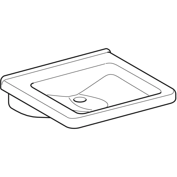 Wandwaschtisch „Renova Comfort Square“, rechteckig 55 × 52,5 cm in weiß alpin