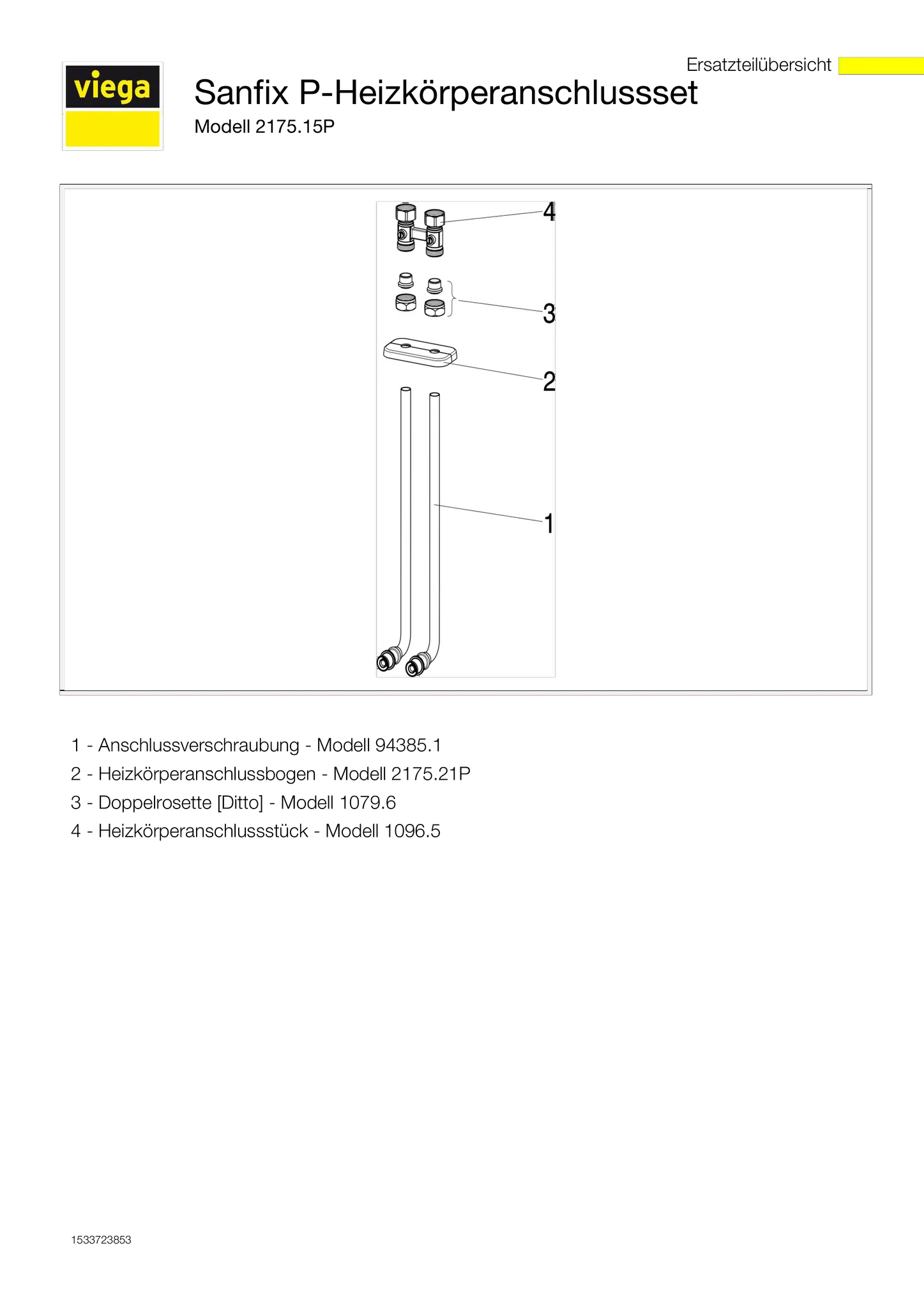Viega „Sanfix P“ Heizkörperanschlussset vernickelt Viega „Sanfix P“ Heizkörperanschlussset vernickelt