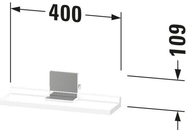 Duravit Ablage „Sivida“ in Befestigung sichtbar 40 × 3,5 × 11,5 cm Duravit Ablage „Sivida“ in Befestigung sichtbar 40 × 3,5 × 11,5 cm